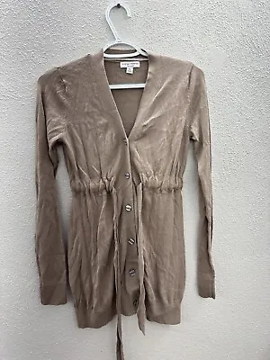 Womens Liz Lange Maternity For Target Cardigan XS Brown Long Sleeve Button Up • $12.97