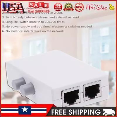 Mini 2 Port RJ45 Network Switch Ethernet Network Box Switcher Adapter HUB • $7.89