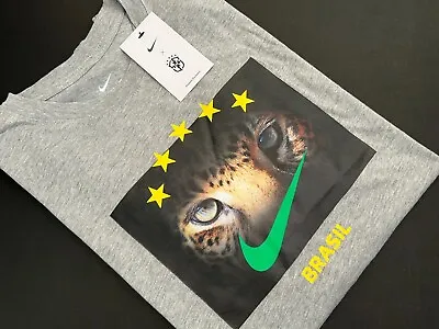 🔥 Nwt Nike Brazil National Team Tiger Men's Sz L Xl T-shirt 🔥 • $24.49