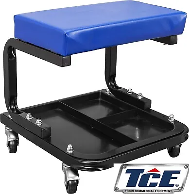 TCE Torin Rolling Creeper Garage Shop Seat Padded Mechanic Stool Blue • $29.39