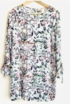 H & M Flowers And Birds Tunic Dress 42 / 14 • £9.99