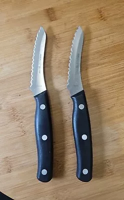 Miracle Blade World Class Series Set Of Two (2) Serrated Steak Knives GUC • $8.99