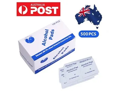 500PCS Medi Alcohol Pad Wipes Swabs 75% Ethyl Medical Skin Swab Prep Pads AU • $28.86