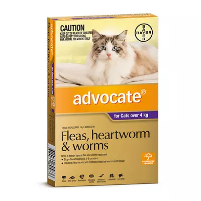 Advocate For Large Cats (over 4kg) - 3 X 0.8mL Tubes • $68