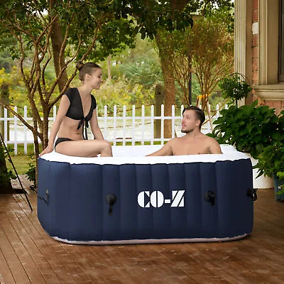 SimpleSpa 4 Person Portable Inflatable Hot Tub Jet Spa With Pump & Cover Outdoor • $363.47