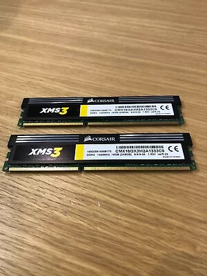 Corsair XMS3 16GB (2x8GB Kit) 1333MHz PC3-10600 DDR3 RAM Memory • £25