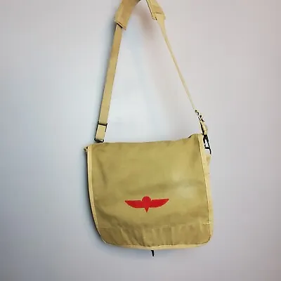 Vintage 80s Banana Republic Safari Messenger Beige Bag Made In Israel • $51.99