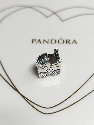 Genuine Pandora Silver Cute 👶🍼 Solid Baby Pram Charm S925 ALE • £10