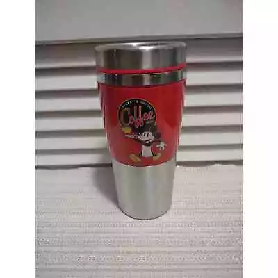 Disney Mickey's Really Swell Coffee Brand Red Travel Tumbler Mug Mickey Mouse • $12