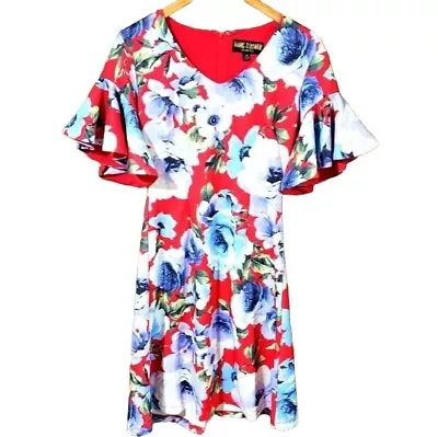 Marc Bouwer Unlimited NWOT Large Floral Print Dress Woman's Size Extra Small • $24.99