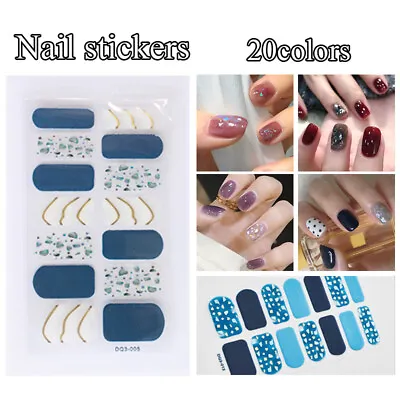 3D Nail Full Wraps Sticker Foils Flower Nail Decal Decorations 20 Colors  / • $1.39