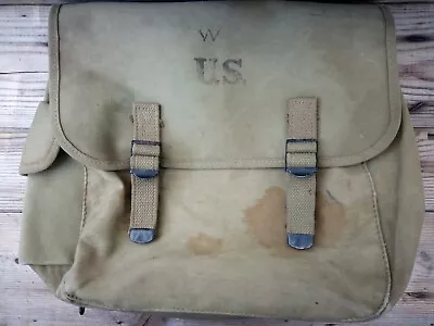 Authentic Wwii Ww2 Paratrooper Airborne Rubberized M1936 M36 Musette Bag Pouch • $75.98