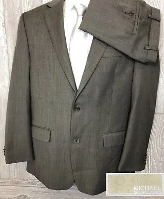 Michael Kors Mens Grey Wool Blend 2pc Suit 42R 38x28.5 (t17) • $50