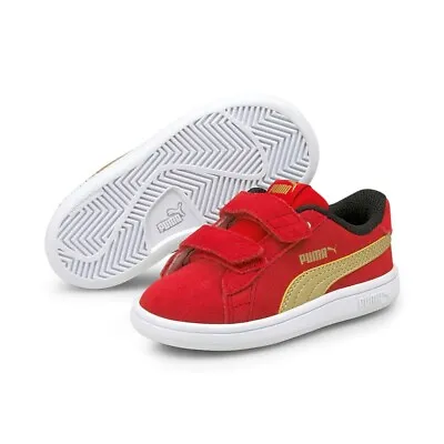 £40.39 • Buy Puma Smash V2 SD V Inf Low Top Children Shoes Trainers 365178 High Risk Red