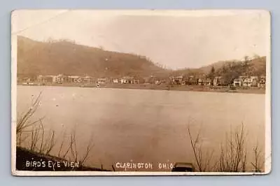 Bird's Eye View CLARINGTON Ohio River RPPC Antique Monroe County Photo 1911 • $29.99