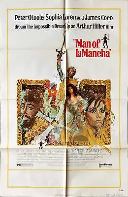 Man Of La Mancha  1sh 1972 Peter O'Toole Sophia Loren • $30