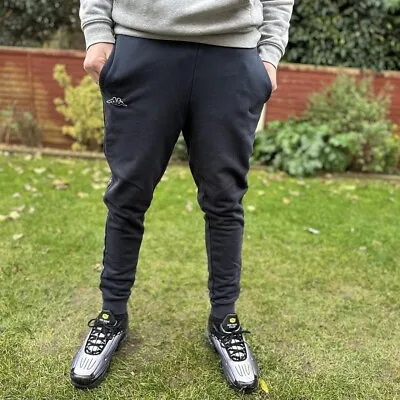 Kappa Navy Joggers Men's Size Small Sports Bottoms Winter Fleece Jogging Bottoms • £24.99