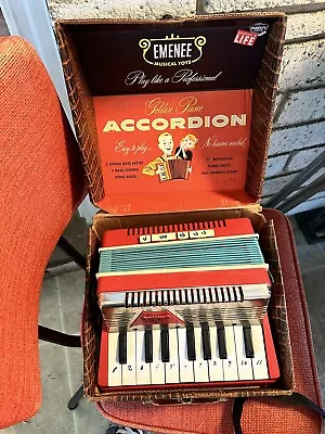 Emenee Vintage Toy Accordion #405 In Case • $40