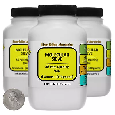$61.99 • Buy Molecular Sieve [4A Pore Opening] 99% Laboratory 1.1 Lb In 3 Bottles