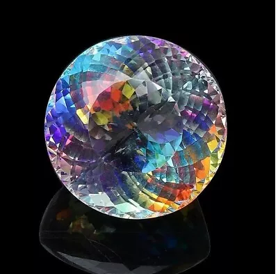 AAA+ 400+ CT Rainbow Color Round Cut Natural Mystic Quartz Certified Gemstone . • $121.88