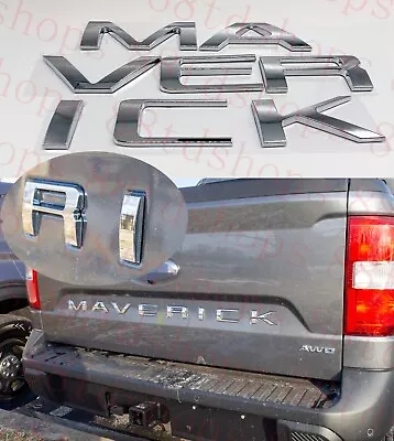 0.3 In Chrome Tailgate Insert Letters Badge For MAVERICK Emblem 2022-2024 • $20.88