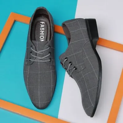 Men's Shoes Dress Shoes Fashion Pointed Toe Lace Up Formal Wedding Shoes 2022 • £37.09