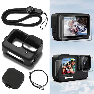 For GoPro Hero 12 11 10 9 Accessories Kit Black Silicone Sleeve Protective Case • $20.91