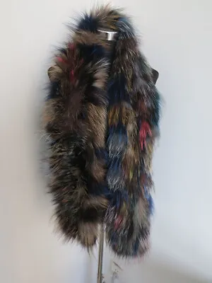 100% Real Fox Fur Scarf / Multicolor Fur Neck Wrap / Fur Cape/shawl  170*20cm • $66