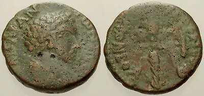 020. Roman Bronze Coin. MARCUS AURELIUS AE-24. Koinon Macedonia. T-Bolt. AFine • $1.25