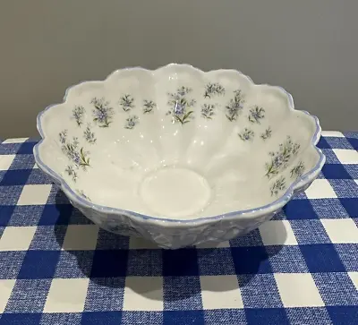 Queens Staffordshire Fine Bone China Bowl Forget Me Not Pattern • £20