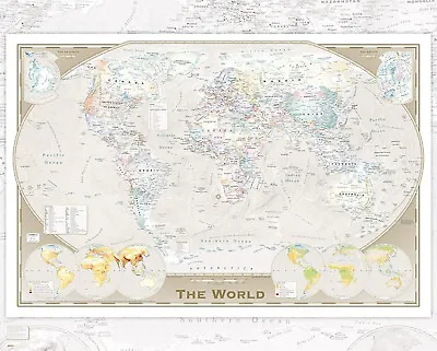 World Maps Triple Projection Mini Poster 50x40cm / 20x16  150g/m² - GB Eye • £6.50