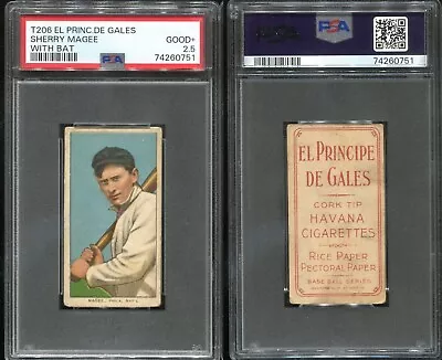 T206 Sherry Magee Batting ~~ PSA 2.5 ~~ EL PRINCIPE DE GALES EPDG Back • $299.99