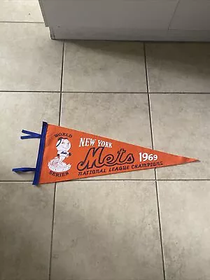 Ny Mets 1969 Upper Deck Mitchell & Ness Past Time Pennant Free Shipping • $299.95