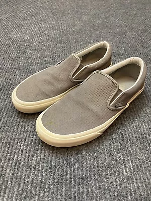 Vans Classic Slip-On Braided Suede Wild Dove In Gray Men's Size 7.5 US Women 9 • $19.99