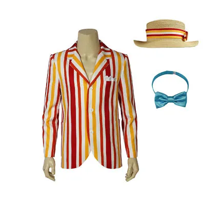 Hot！ Mary Poppins Bert Cosplay Costume Jacket With Hat And Bow-tie  • $11.77