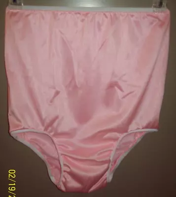 2 FULL LAYER Seamless PINK Nylon Tricot PANTY Men Women 12  SIDES Waist 24-34 ** • $44.99