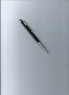 Vintage Paper Mate Contour Black & Chrome Trim Double Heart Ballpoint Pen-1970's • $10.95