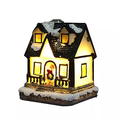 Xmas Decoration Long Lasting Safe Chrismas Led Lights House Xmas Figurine Resin • $13.85