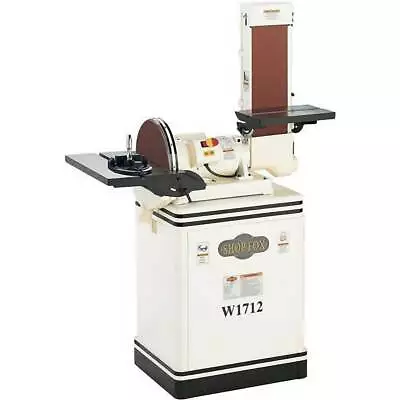 Shop Fox W1712 6  1-1/2 HP Heavy Duty Combination Sander W/ 6 Belt 12 Disk • $1299