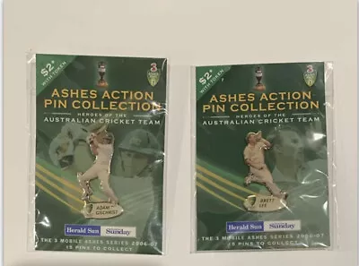 $9.50 • Buy Ashes Pin Collection X2 Brett Lee & Adam Gilchrist (Sealed)