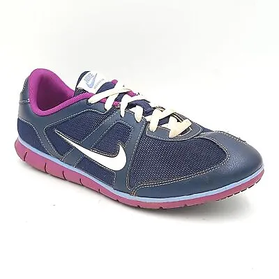 $23.35 • Buy Nike Women Running Shoes Oceania NM Size US 8 Navy Blue Purple 443937