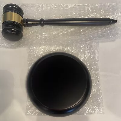 Wooden Gavel And Block For Lawyer Judge / Auction Sale • £14.95