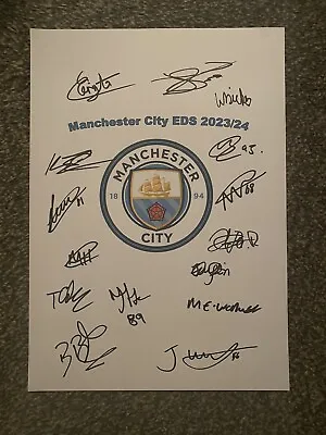 Manchester City Football Club EDS U21s 2023/24 Hand Signed A4 AutographHamilton • £12.99