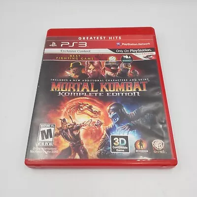 Mortal Kombat Komplete Edition PS3 (Sony Playstation 3) Greatest Hits Tested • $18.98