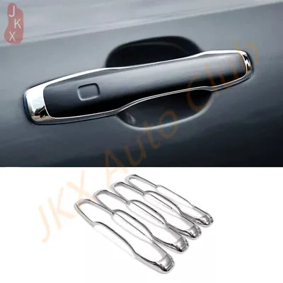 Fit For Volvo XC90 2016-2021 Chrome ABS Exterior Side Door Handle Frame Trim 4pc • $50.39