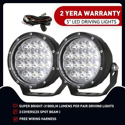 5inch LED Driving Light Spotlights Round Offroad Work 4WD Black 4x4 Spot Lights • $72.98