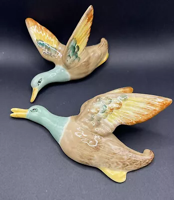 £74.99 • Buy Amazing Pair Of Ceramic Flying Ducks Wall Hanging - B109