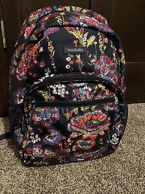 Vera Bradley Backpack Large W/Computer Sleeve Multi Floral Design New W/o Tag • $49.99