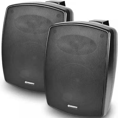 100W Outdoor Stereo HiFi Loud Speakers IP44 Weather Resistant Garden Patio PAIR • £89.99