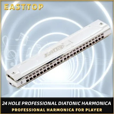 Easttop Harmoninca 24Holes Professional Tremolo Harmonica Tremolo Mouth Organ US • $39.58